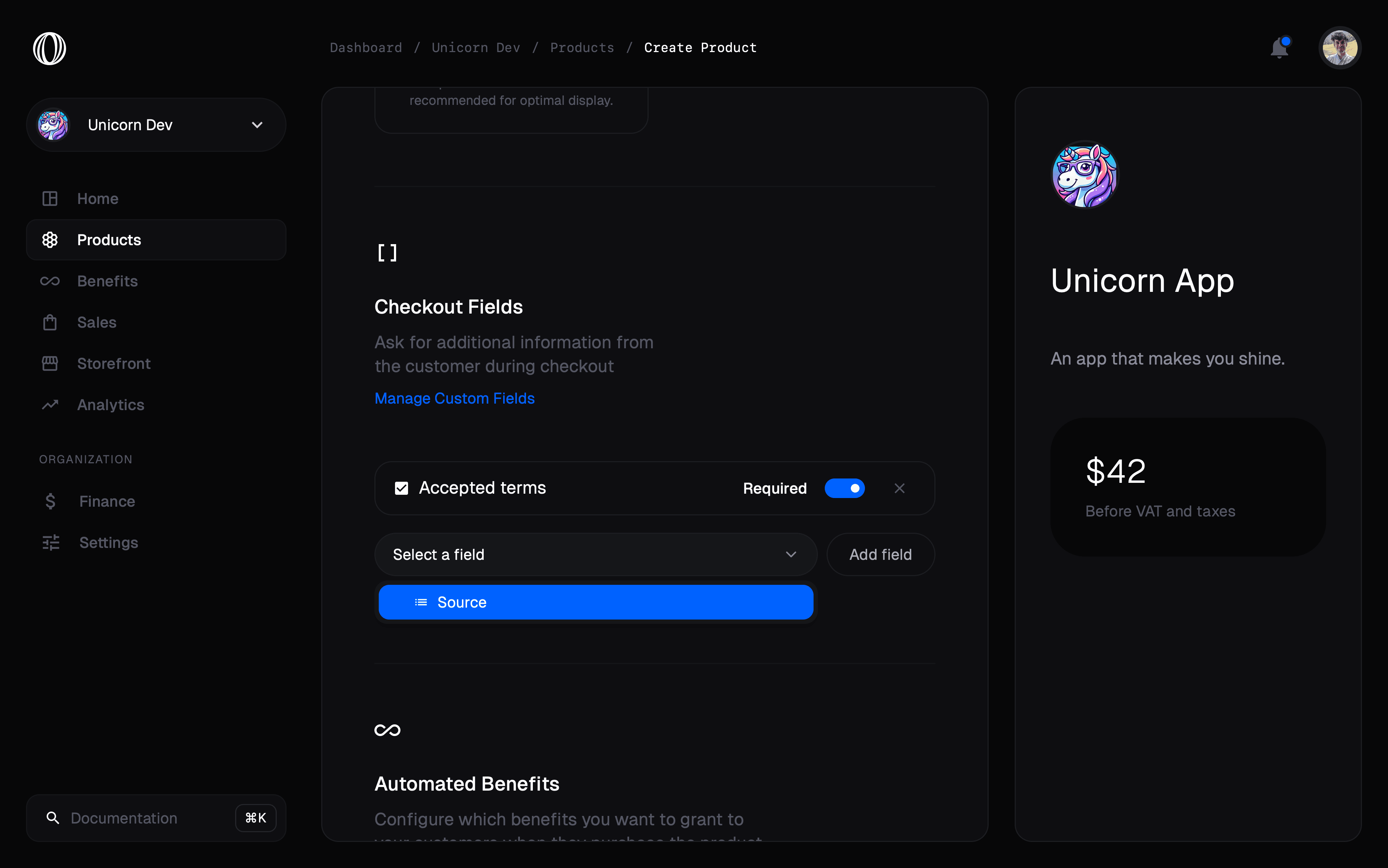 Add custom field